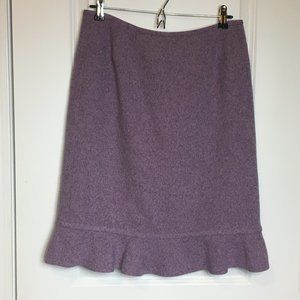 Kasper Purple Retro A-Line Peplum Hem Skirt 10P